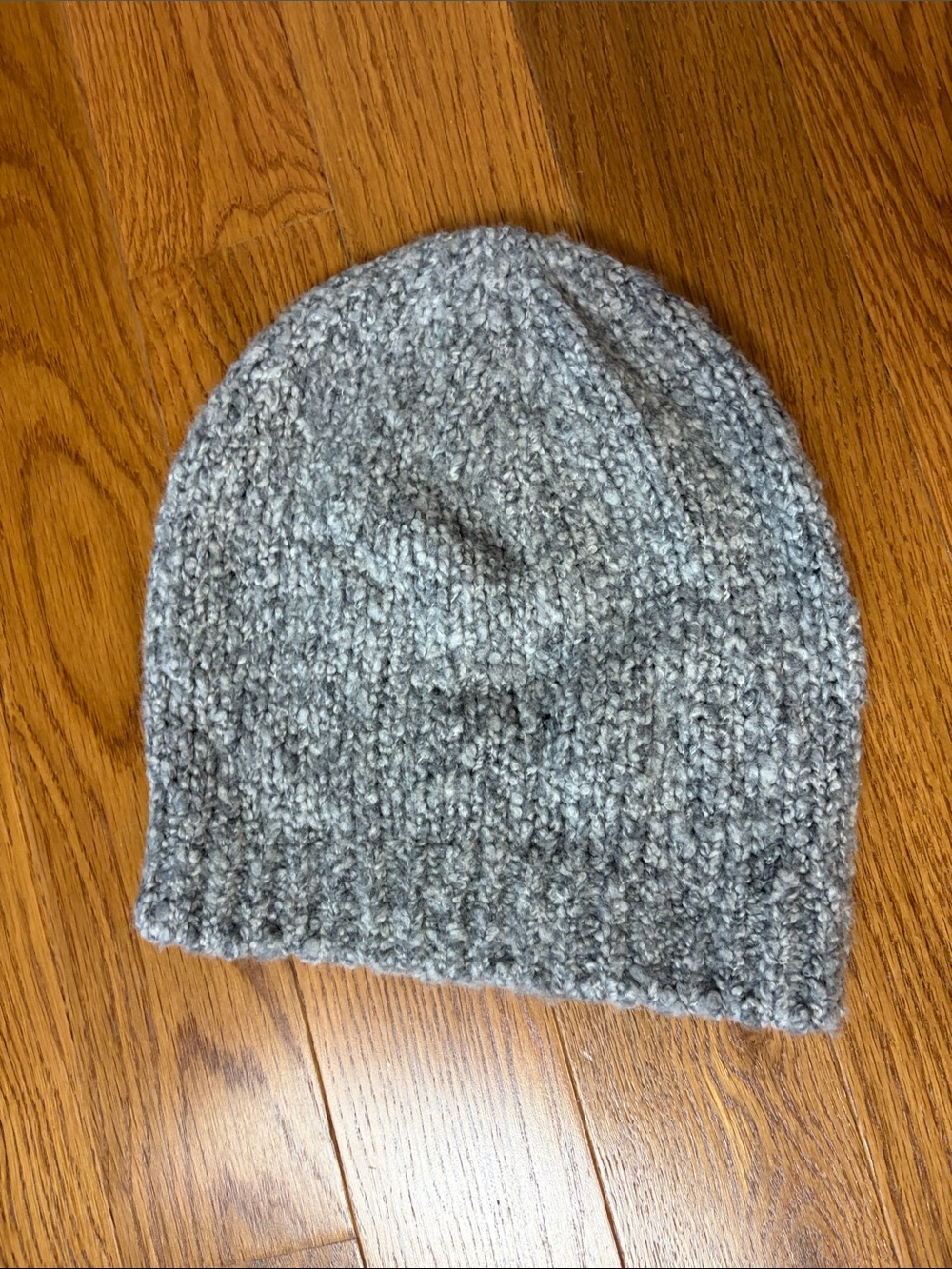 Vince Gray Textured Knit Beanie 80% wool 10% cashmere